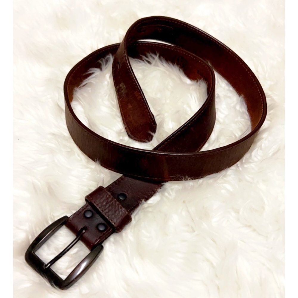 Men’s Brown Leather Belt, Genuine Leather